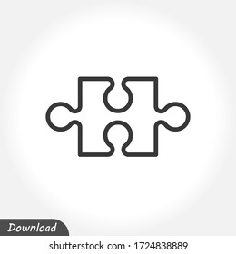 Vector de icono del rompecabezas. Señal de la pieza