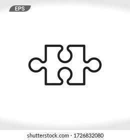 Puzzle icon vector . Piece sign