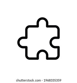 Vector de icono del rompecabezas. Signo de la pieza del rompecabezas