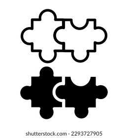 Vector de icono del rompecabezas. signo de rompecabezas para app y site.eps