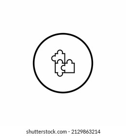 Puzzle icon vector. Simple piece sign
