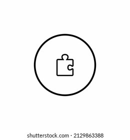 Puzzle icon vector. Simple piece sign