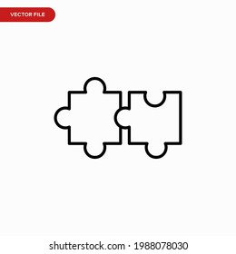 Vector de icono del rompecabezas. Signo de rompecabezas simple