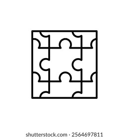 puzzle icon vector symbol isolated