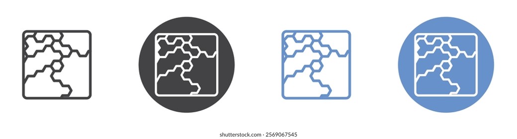Puzzle icon vector symbol outline sign