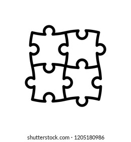 puzzle icon vector template