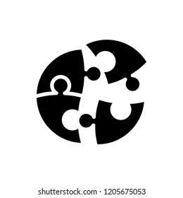 puzzle icon vector template