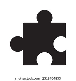 diseño del logotipo de la ilustración de la plantilla del vector del icono de rompecabezas