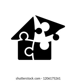 puzzle icon vector template trendy