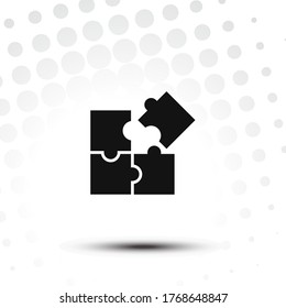 Puzzle icon vector.Four piece of puzzle illustration