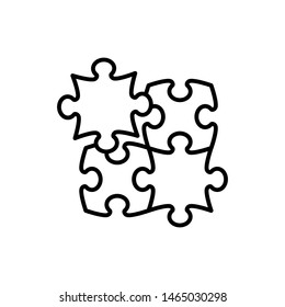 puzzle icon vector.puzzle icon flat design