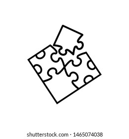 puzzle icon vector.puzzle icon flat design