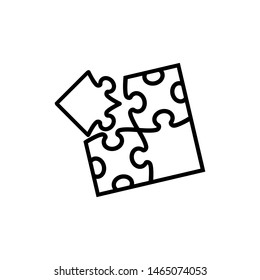 puzzle icon vector.puzzle icon flat design
