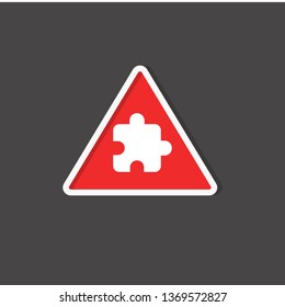 puzzle icon. web sign