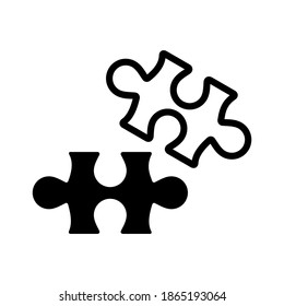 Icono del rompecabezas. Ilustración vectorial de icono web