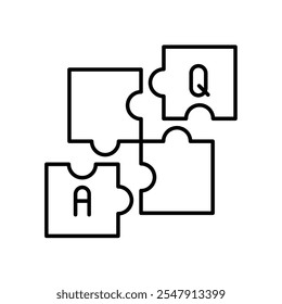 Icono de rompecabezas con fondo blanco Vector Ilustración de stock