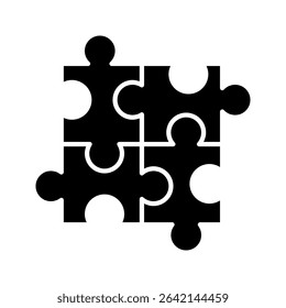 puzzle icon white on background