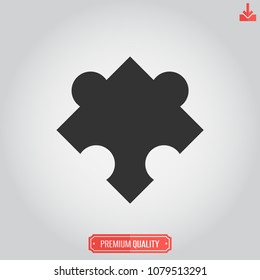 Puzzle icon,piece vector,strategy sign isolated on grey background,simple illustration for graphic design, web and mobile platforms.