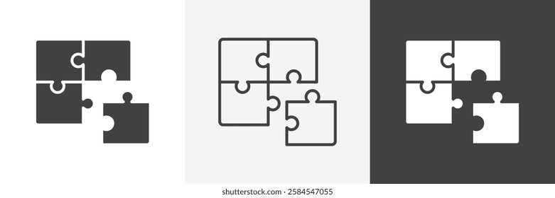 Puzzle icons graphics pack vectors.