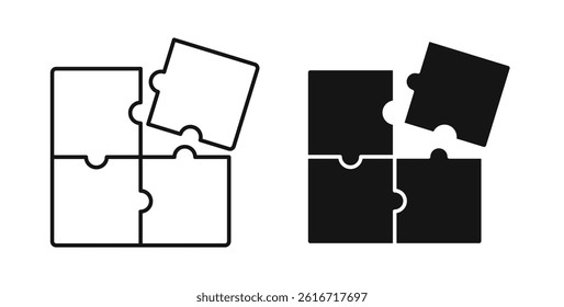 Puzzle icons set for website design