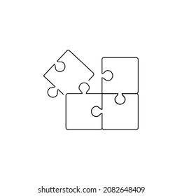 
puzzle icons symbol vector elements for infographic web