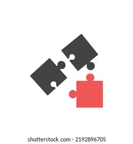 Puzzle icons  symbol vector elements for infographic web