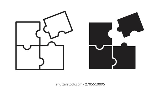 Iconos del rompecabezas para el uso Diseño web, logotipo. Ilustración del símbolo.