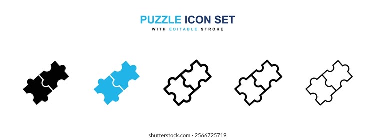 Puzzle icons vector collection pack.