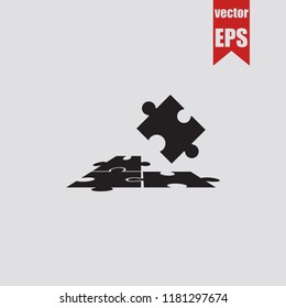Puzzle icon.Vector illustration.