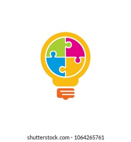 Puzzle Idea Logo Icon Design