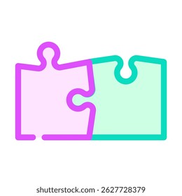 puzzle idea solution color icon vector. puzzle idea solution sign. isolated symbol illustration