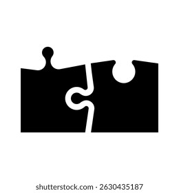 ideia do quebra- cabeça solução glifo ícone vetor. ideia do quebra- cabeça solução sinal. símbolo isolado ilustração