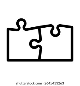 ideia do quebra- cabeça linha ícone vetor. ideia do quebra- cabeça sinal de solução. isolado contorno símbolo ilustração em preto