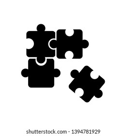 puzzle illustration icon design logo template