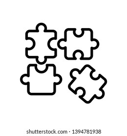 puzzle illustration icon design logo template