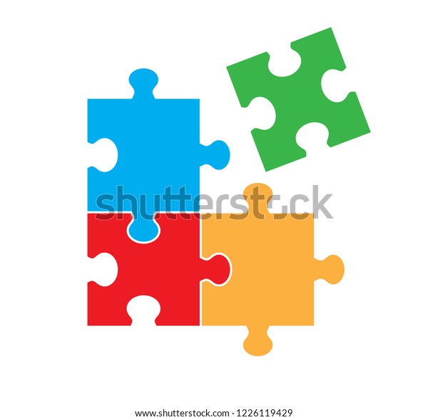 Puzzle Image Non Connected Piece Stock Vector (Royalty Free) 1226119429 ...