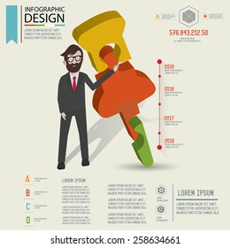 Puzzle info graphic design,Three dimension design,clean vector