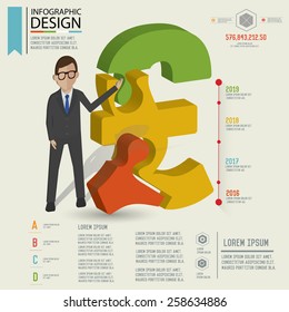 Puzzle info graphic design,Three dimension design,clean vector