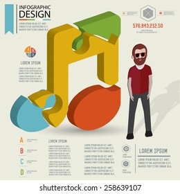 Puzzle info graphic design,Three dimension design,clean vector