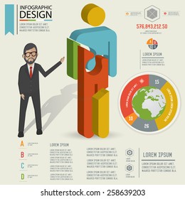 Puzzle info graphic design,Three dimension design,clean vector