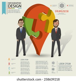 Puzzle info graphic design,Three dimension design,clean vector