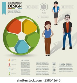 Puzzle info graphic design,Three dimension design,clean vector