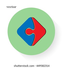 puzzle info graphic, vector illustration