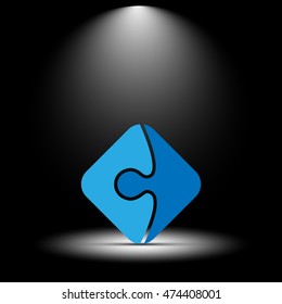 puzzle info graphic, vector illustration