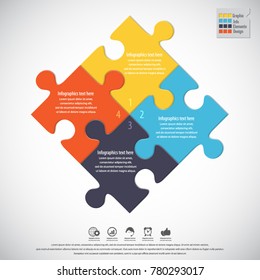 Puzzle infographics - Vector Illustration