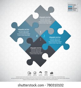 Puzzle infographics - Vector Illustration