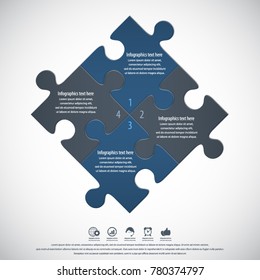 Puzzle infographics - Vector Illustration