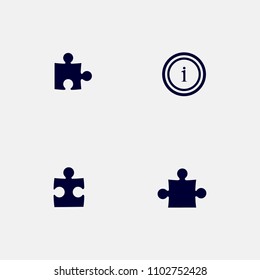 puzzle, information icon vector