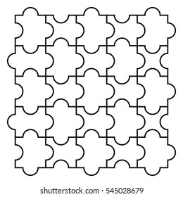 Puzzle isolated from the background. Vector illustration.