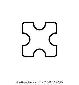 Puzzle Isolated Line Icon. Editable stroke. It can be used for websites, stores, banners, fliers
